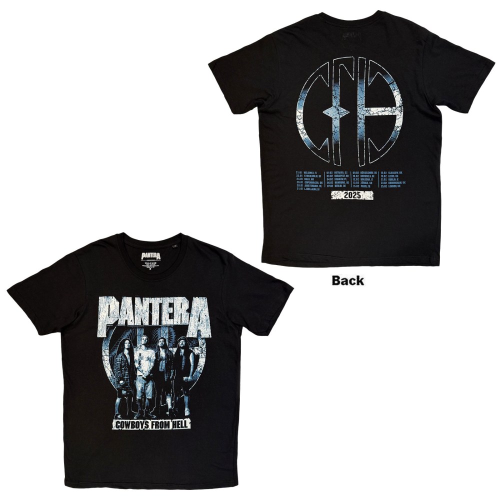 Pantera - Cowboys From Hell Tour '25 Tshirt Homme - Noir/Bleu